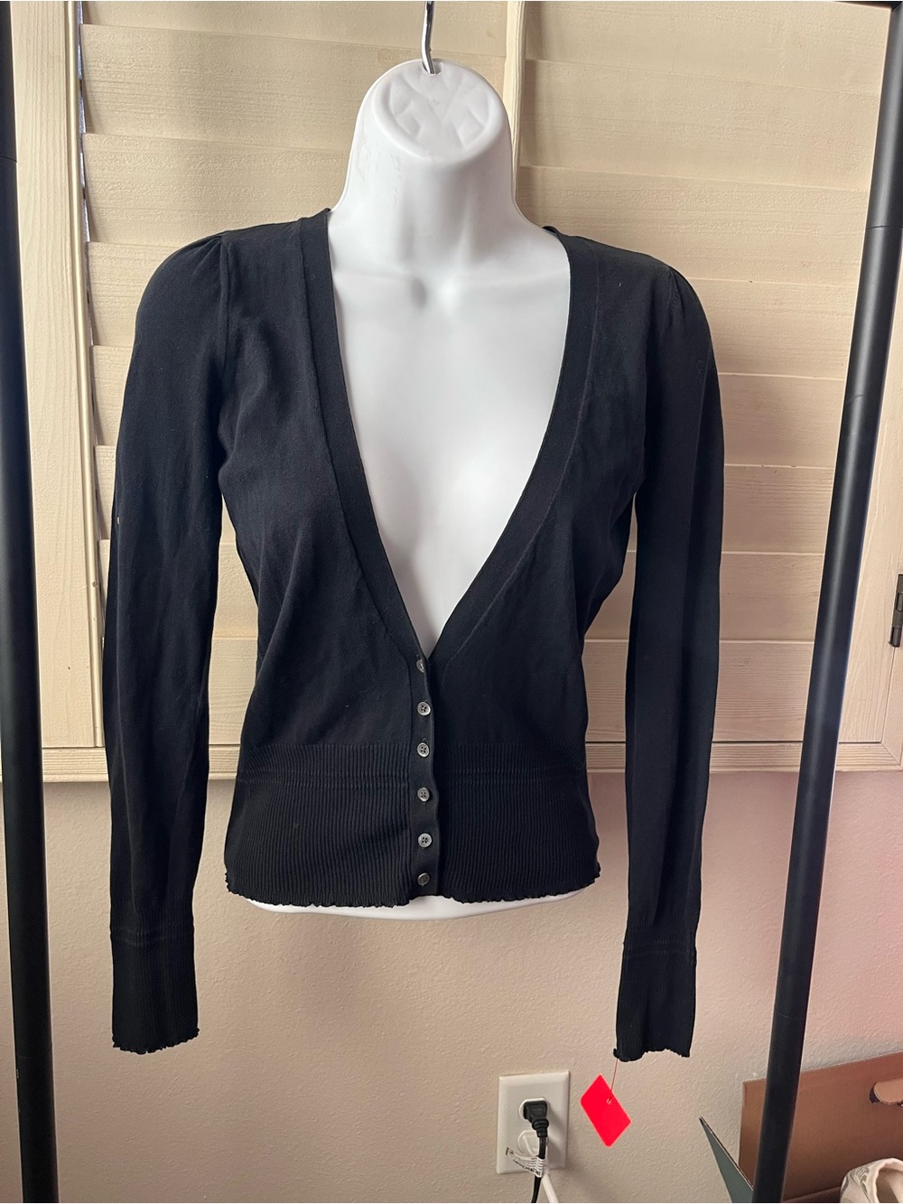 Vintage Club Monaco Black Cardigan Sweater